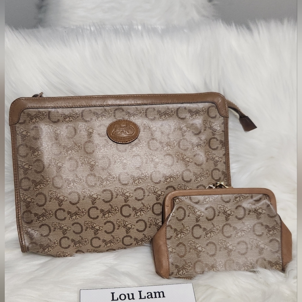 Celine Vintage Pouch Coin Purse Set